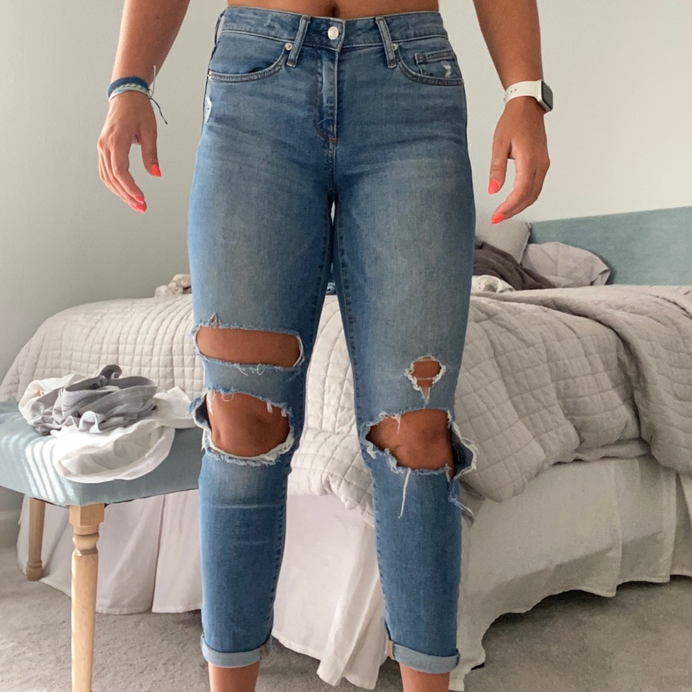 Gap high waisted ripped jeans